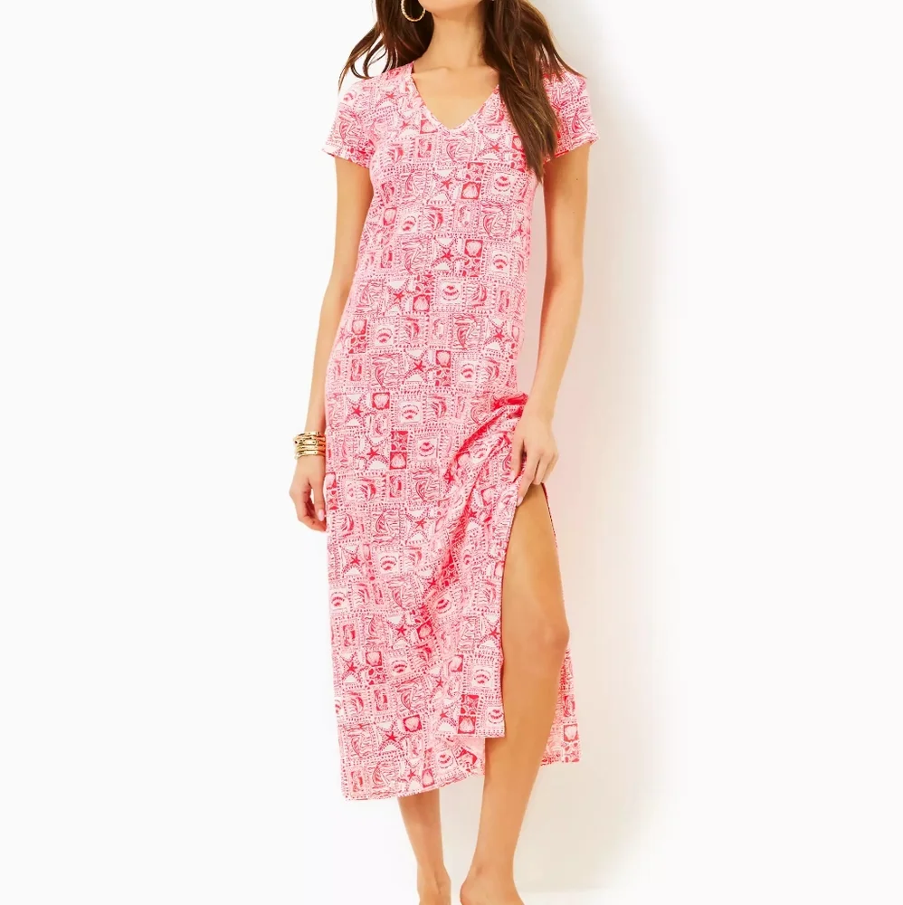 Lilly Pulitzer Etta Maxi T-Shirt Dress - Picture 1 of 12